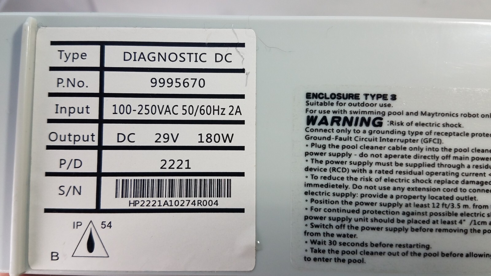 9995670 Diagnostic DC Power Supply For Dolphin 29V DC 180w Tested READ DSCRPTION