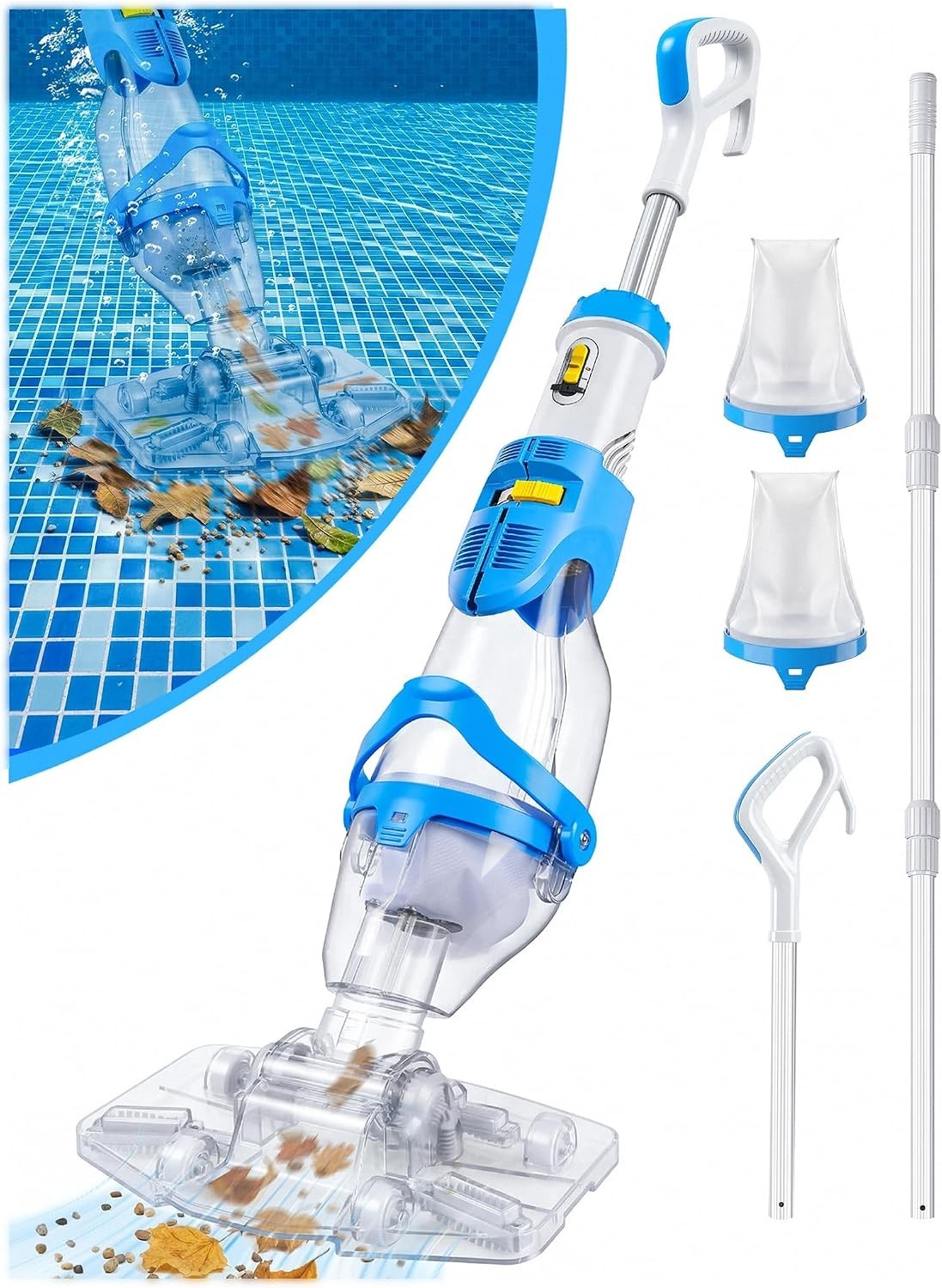 Effortless Cordless Pool Cleaning – 19 GPM Suction, Quick Charge, User-Friendly