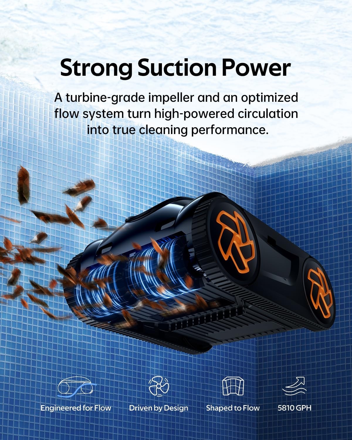 iGarden K36 Cordless Robotic Pool Cleaner Pool Vacuum For Inground 220Min