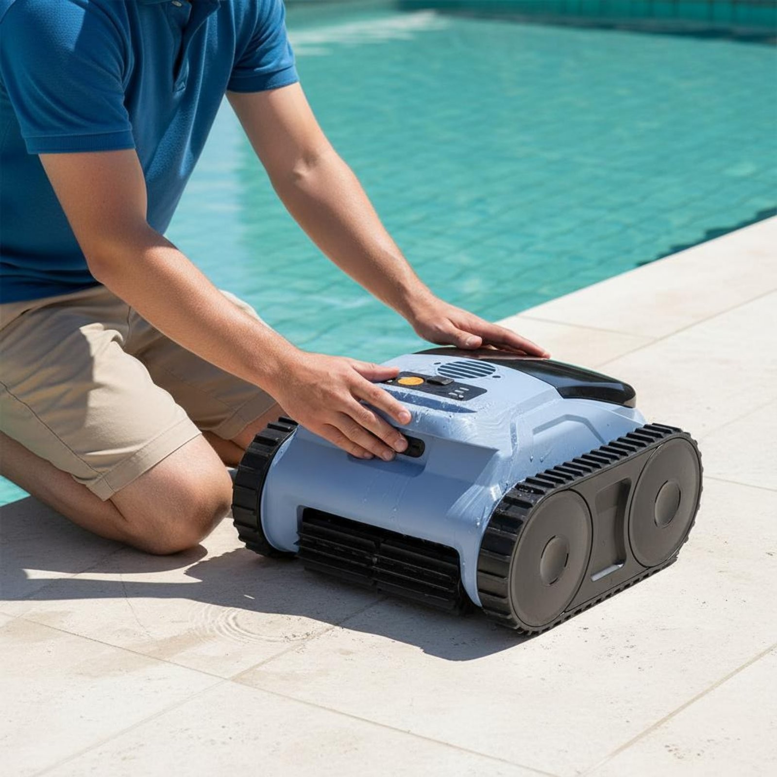 Robotic Pool Cleaner Extended Runtime Automatic Pool Cleaning Robot