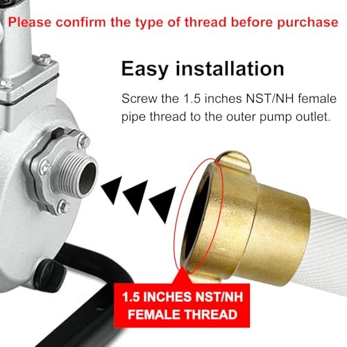 Fire Hose – 1 1/2 inches x 100&prime; Lay Flat Water Hose – 1.5inch/100ft/NST(NH)