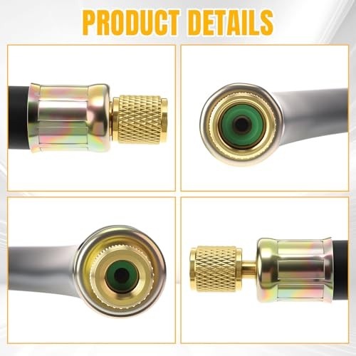 HVAC Refrigerant Charging Vacuum Hose, 6 ft, 800 Psi 3/8&Prime; to 3/8&Prime; Fittings