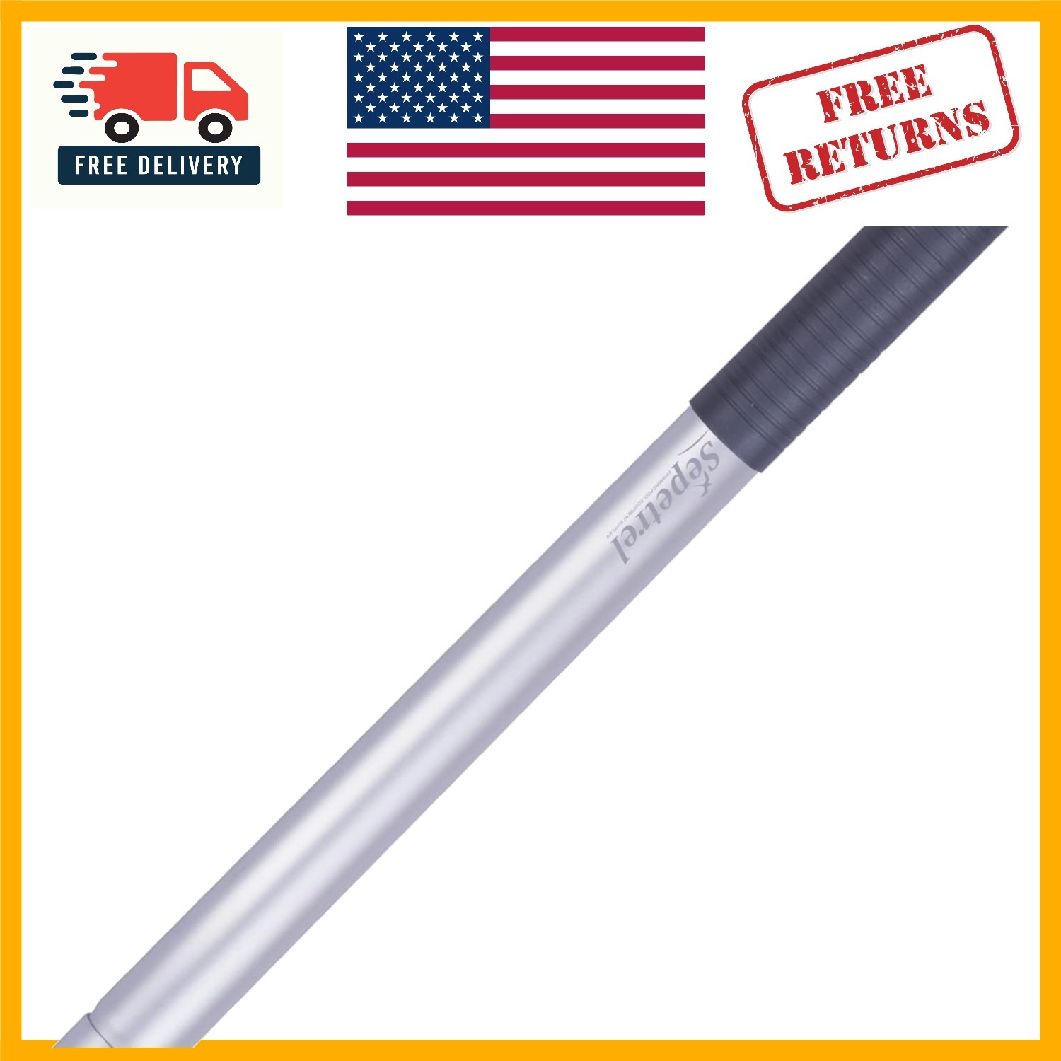 10.5 FT Adjustable Anodized Aluminum Pool Cleaning Pole for Easy Maintenance