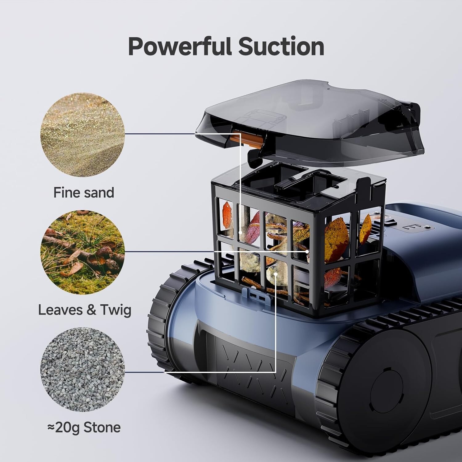 2025 Smart Navigation Pool Cleaner Wall and Waterline Cleaning Vacuum 2150 Sq.ft