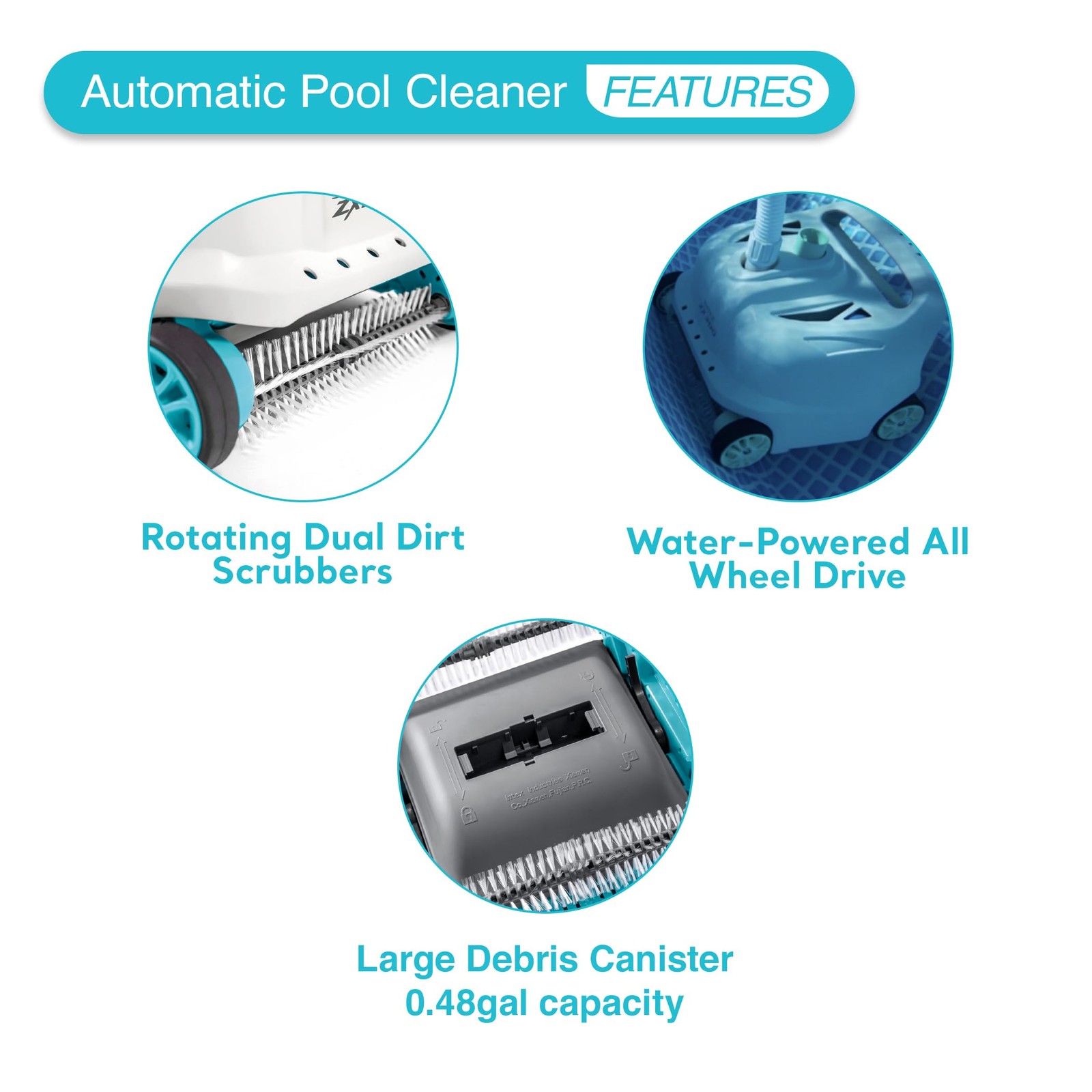 Intex ZX300 Automatic Pool Vacuum Cleaner for Above Ground Pools 700 GPH