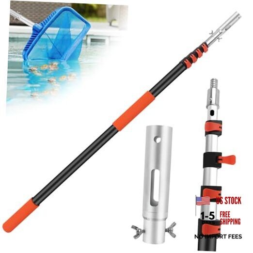 Telescopic Pool Pole,Extendable Pool Pole,Heavy Duty Aluminum Telescoping 12FT