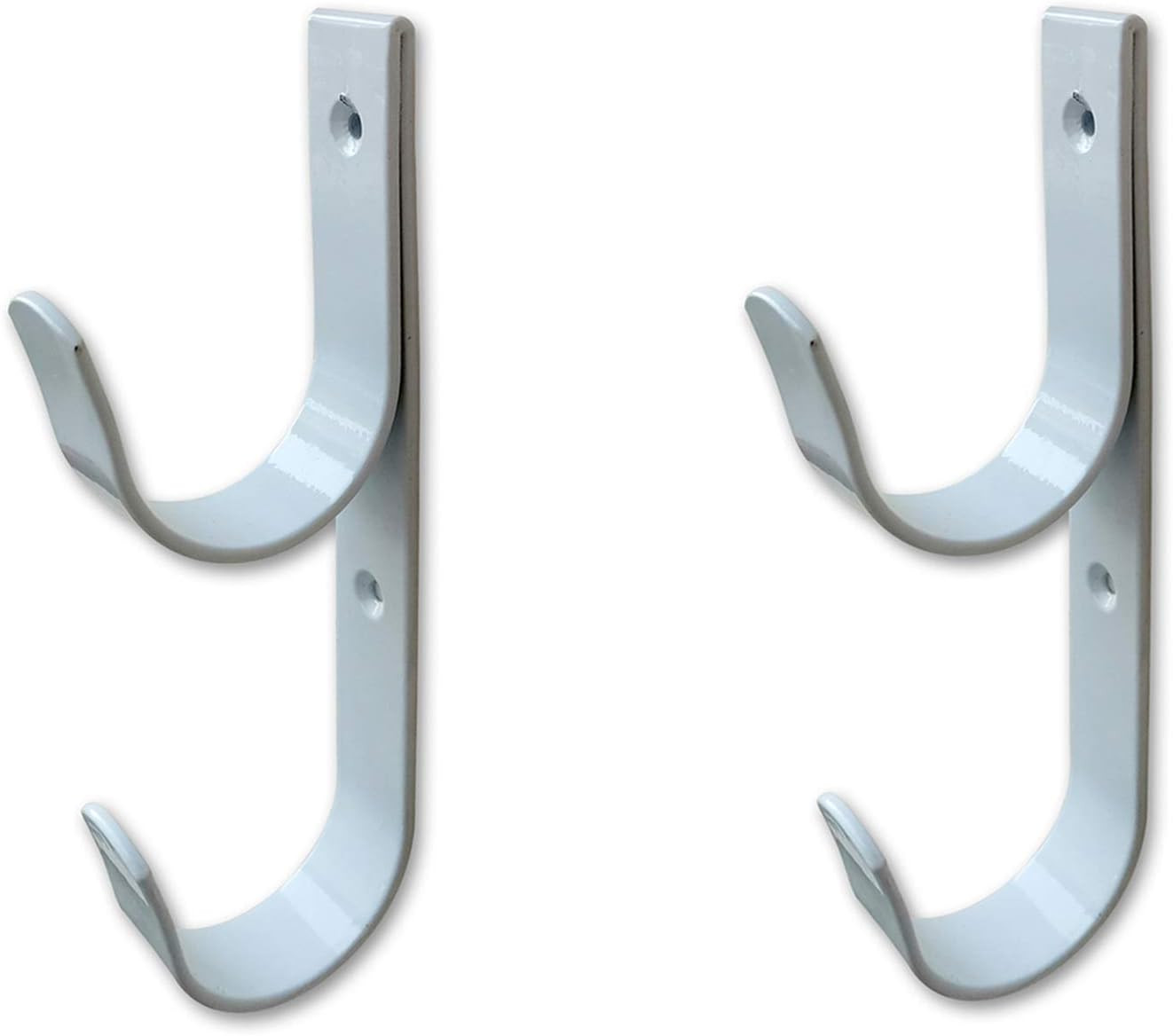 2 PCS Set Wide Pool Pole Hangers Heavy Duty Aluminium Holder Hooks with Screws P