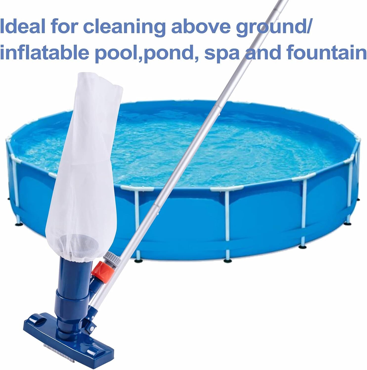 Upgraded Handheld Pool Vacuum for above Ground Pool – Swimming Pool Jet Cleaner