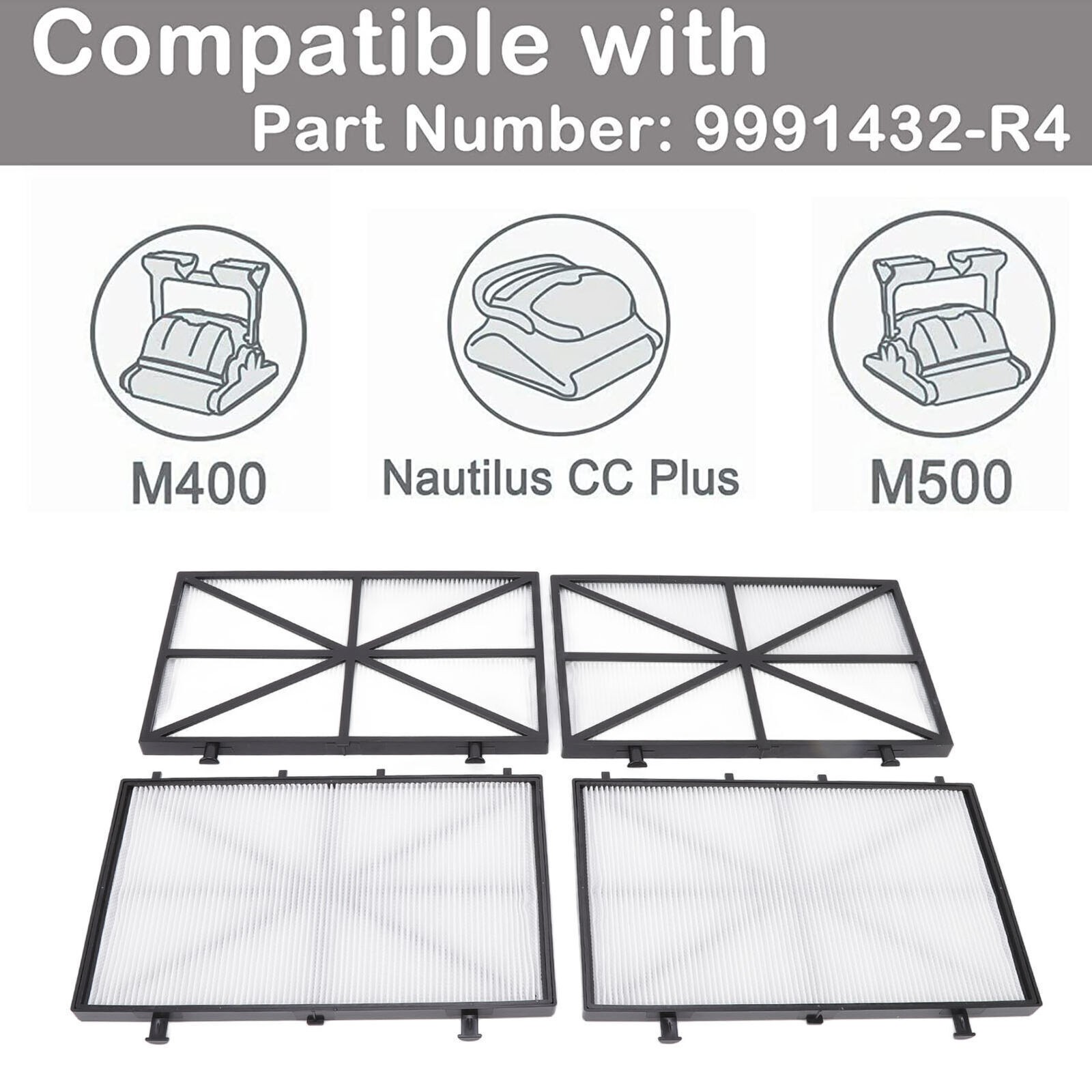 4Pcs Ultra Fine Cartridge Filter Panels Replacement Robotic Pool Cleaner Filter