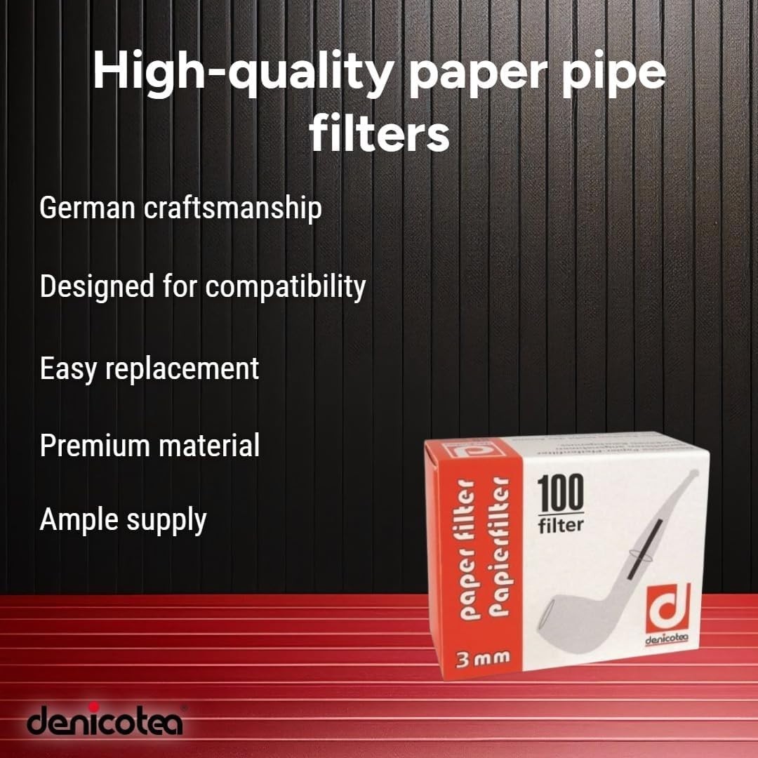 100-Piece 3Mm Paper Pipe Filters – German Quality