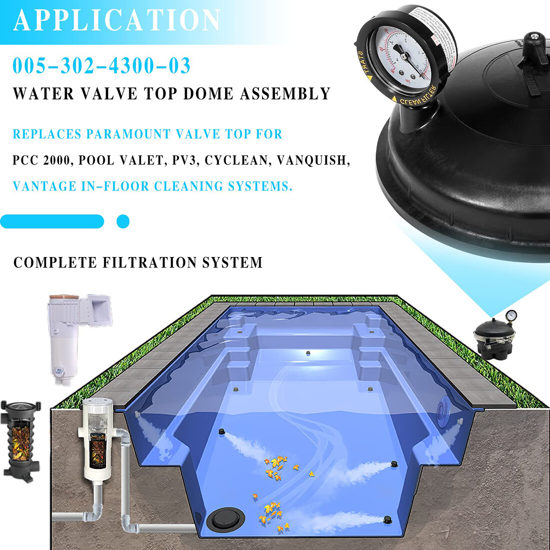 Top Module Cover for Paramount Water Valve with Pressure Gauge 005-302-4300-03