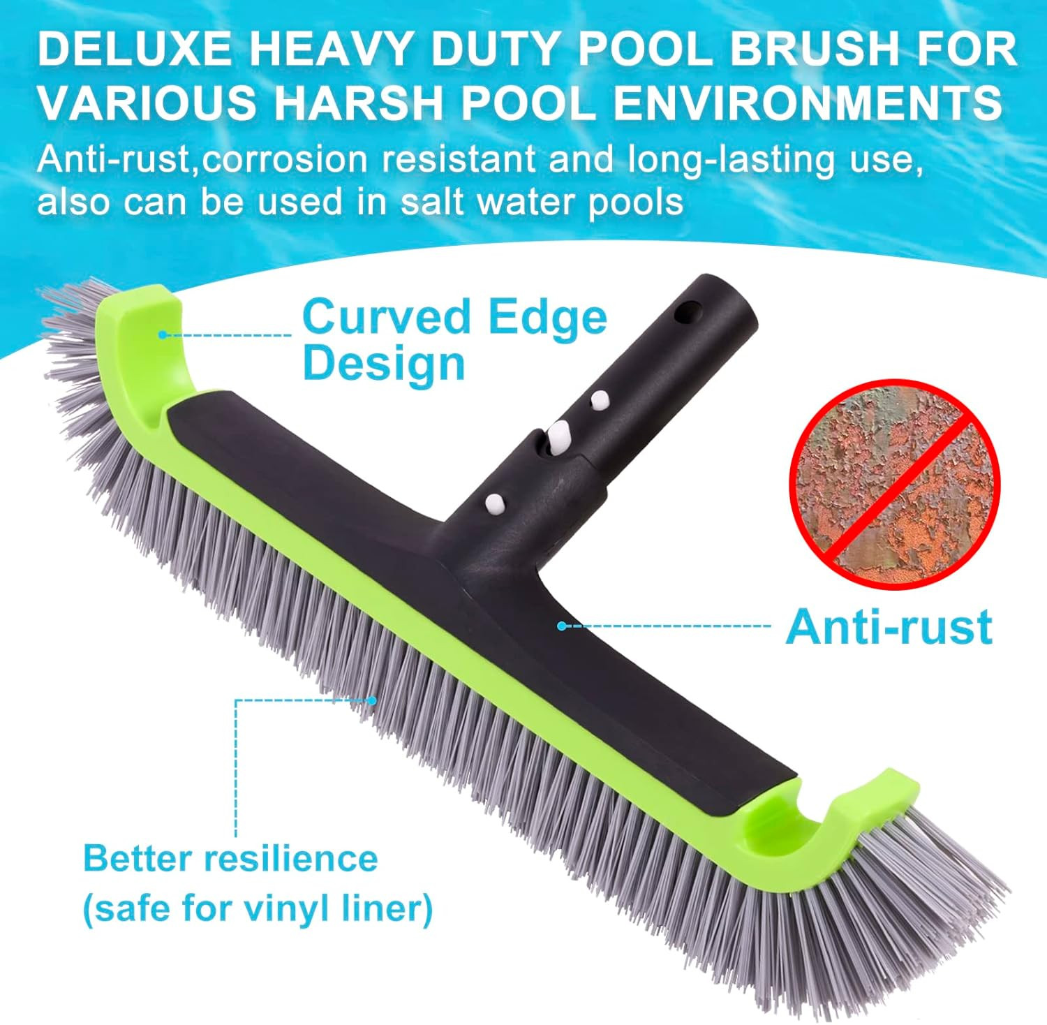 Deluxe Swimming Pool Cleaning Kit Including Rubber Edge Skimmer Net,17.5&Prime; Pool B
