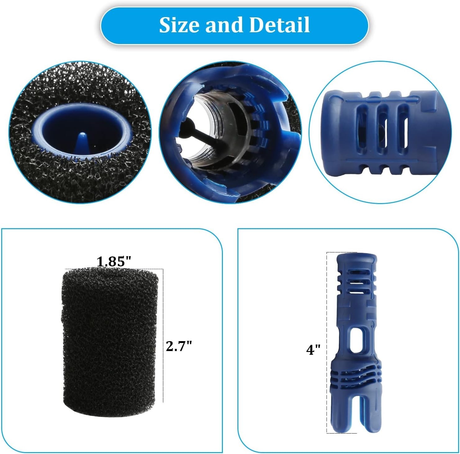 Snap-On Tail Sweep Pro for Polaris Cleaners – 6 Durable Foam Scrubbers Included