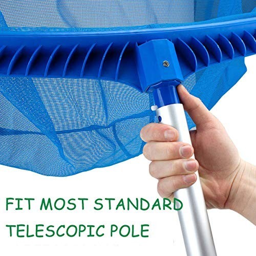 Pool Skimmer Net Heavy Duty Leaf Rake Fine Mesh Deep Bag Catcher for Swimming