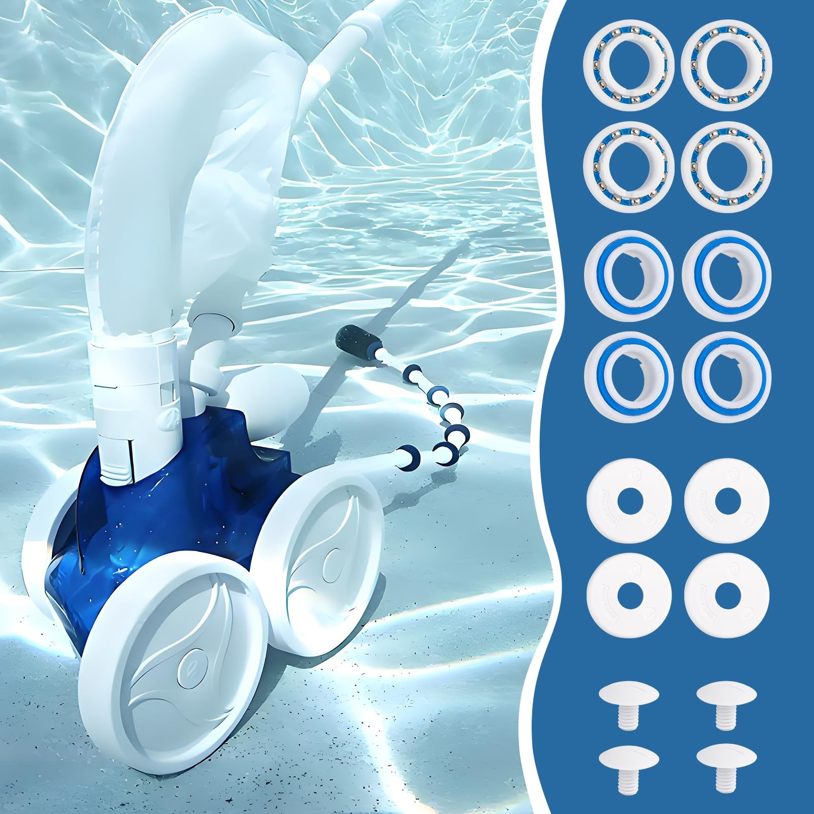 ARPOVIST 16 PCS Pool Cleaner Rebuild Kit for Polaris 280 white