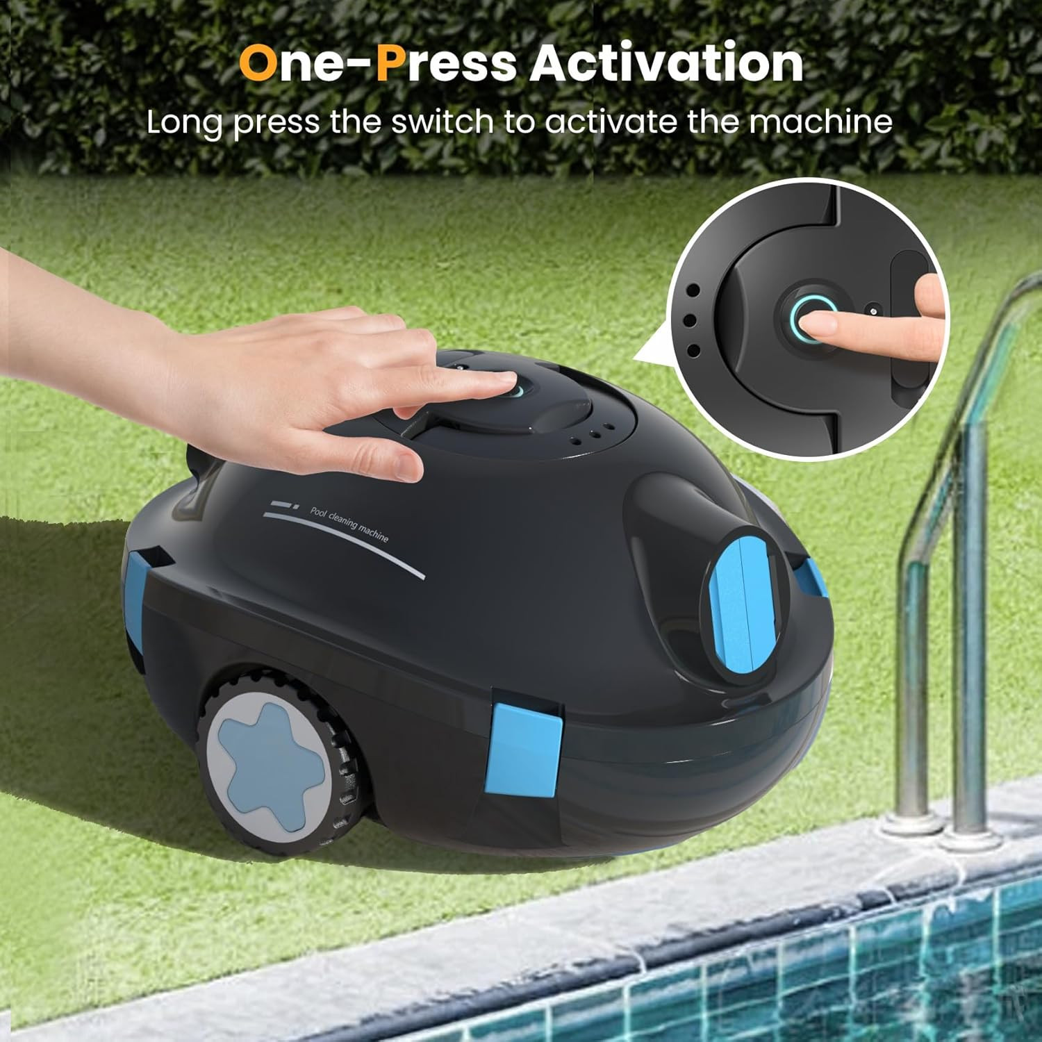 Y10 Cordless Robotic Pool Cleaner, Automatic Pool Vacuum – Ultra Long Battery Li