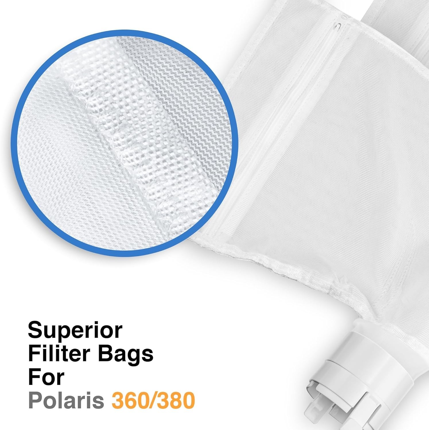 Pool Cleaner Bags 4 Pack Replacement for Polaris 280 480 K13 K16 Zipper