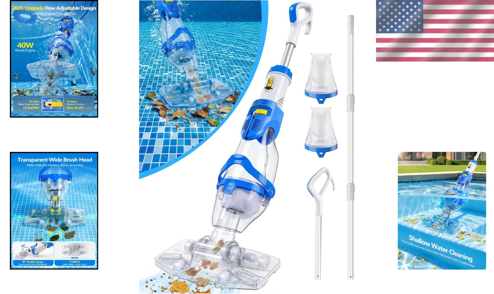 Next-Gen Cordless Pool Vacuum – High Suction & Quick Charge Technology