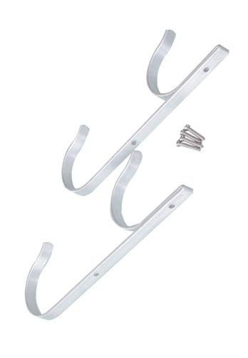Swimming Pool Aluminum Pole and Hose Hanger for Net Hose Brush Set 2 w/ Screws