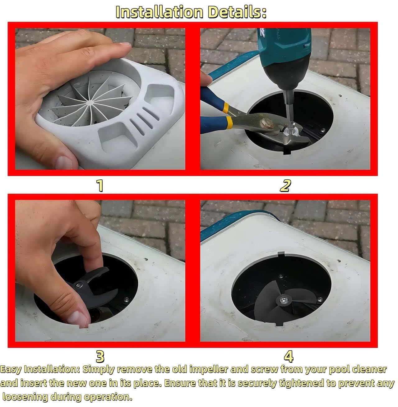 9995266-R1 Pool Cleaner Impeller with Screw for Maytronics Dolphin