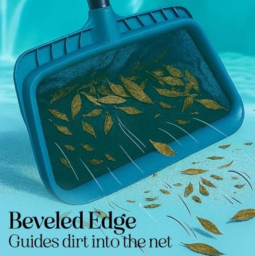 Heavy Duty Deep Pool Skimmer Net Fine Mesh Leaf Rake Cleaner Strong Frame 80 Cha