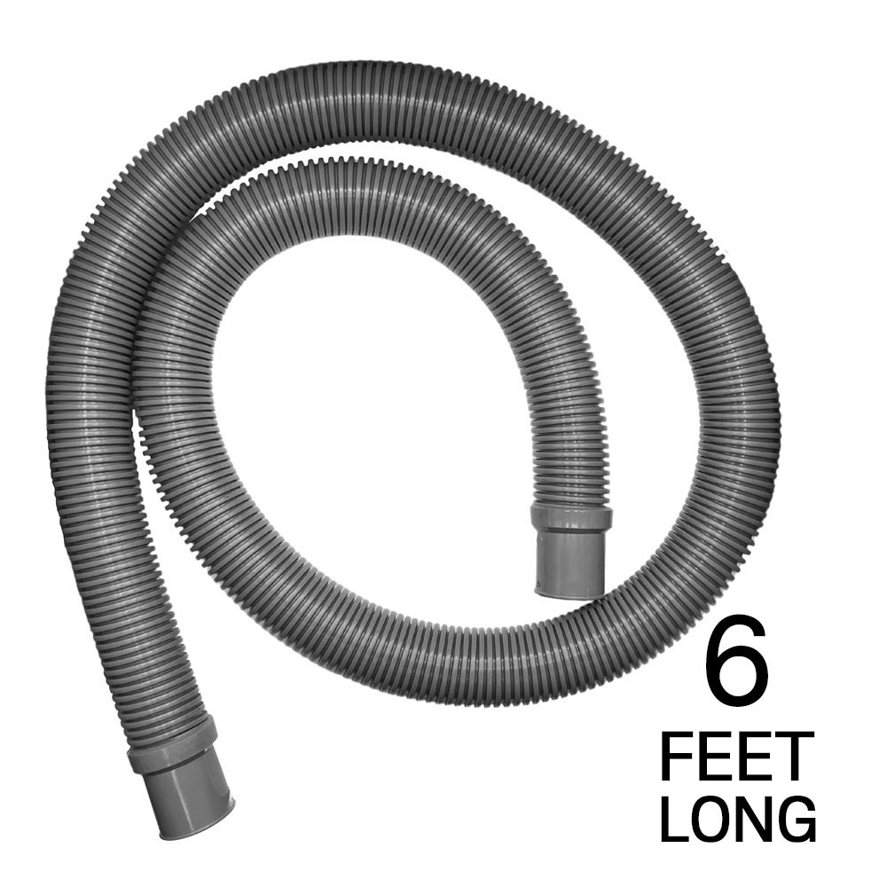 Puri Tech Above Ground Pool Filter Drain Hose Includes Clamps 1.5in Valve x 6 ft