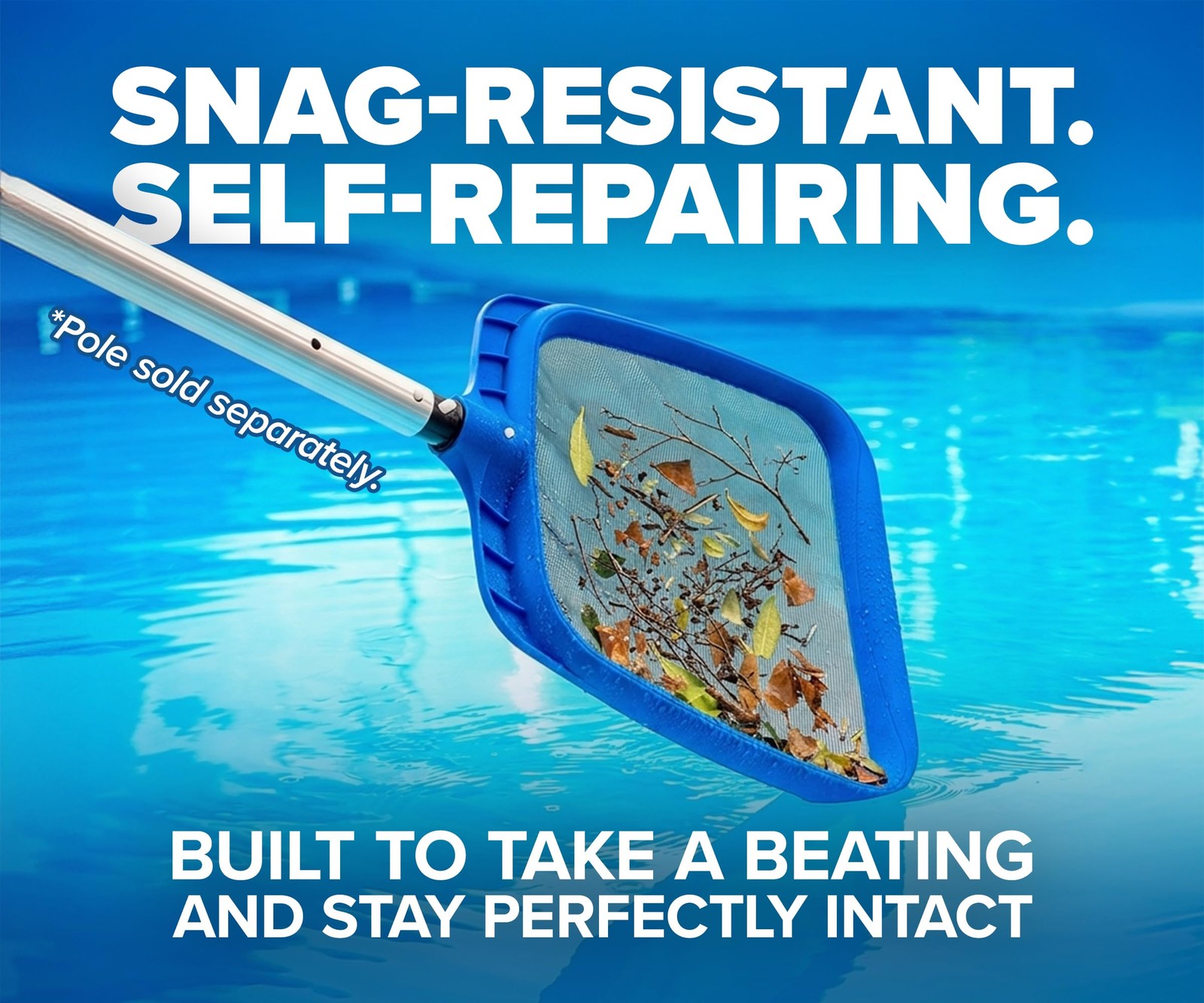 Pool Leaf Skimmer Net for Cleaning // Heavy Duty Pool Leaf Skimmer Attachment…