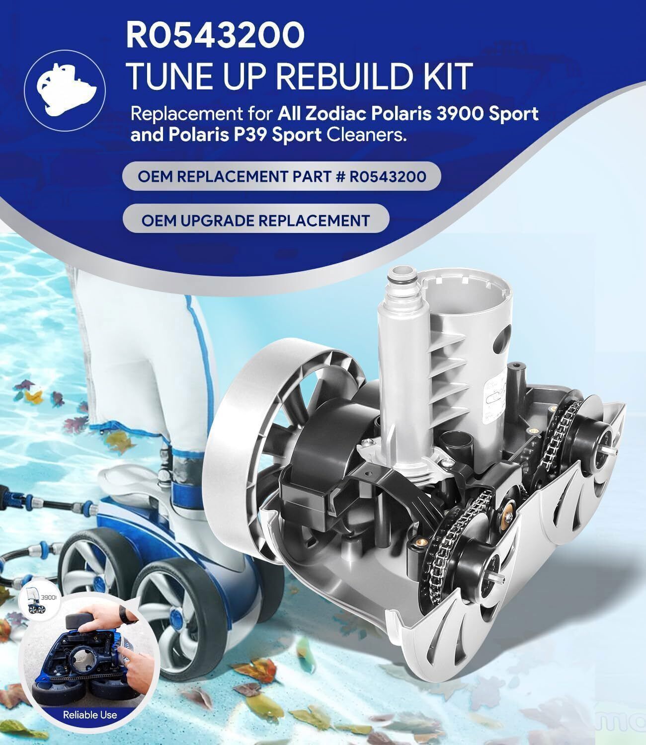 For Zodiac Polaris 3900 Sport F6 Cleaner Factory Tune Up Rebuild Kit R0543200