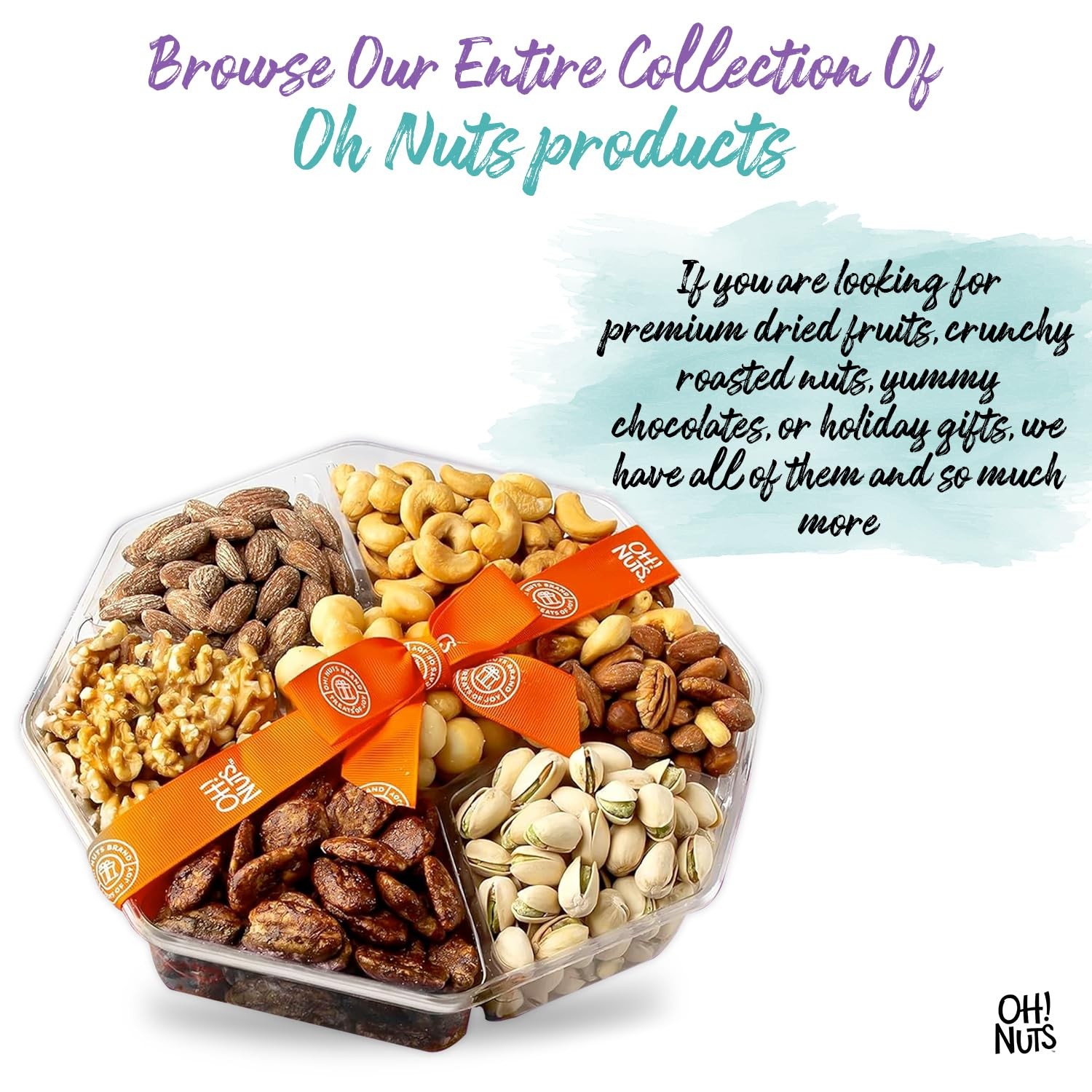Father&rsquo;s Day 7 Variety Nuts Gift Basket – Healthy Assorted Nuts Gift Basket -…