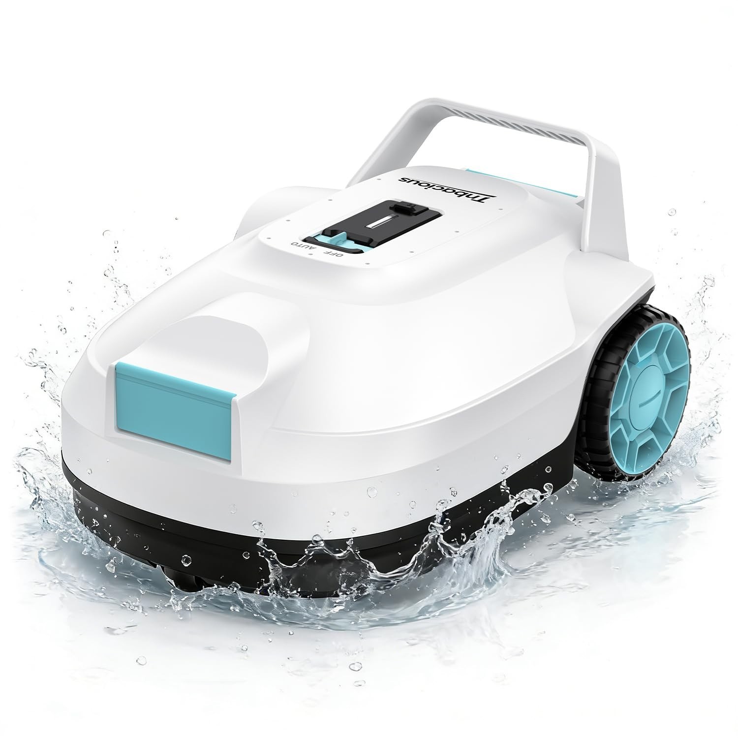 Robotic Pool Cleaner, Cordless Automatic Pool Vacuum for Above Ground & Inground