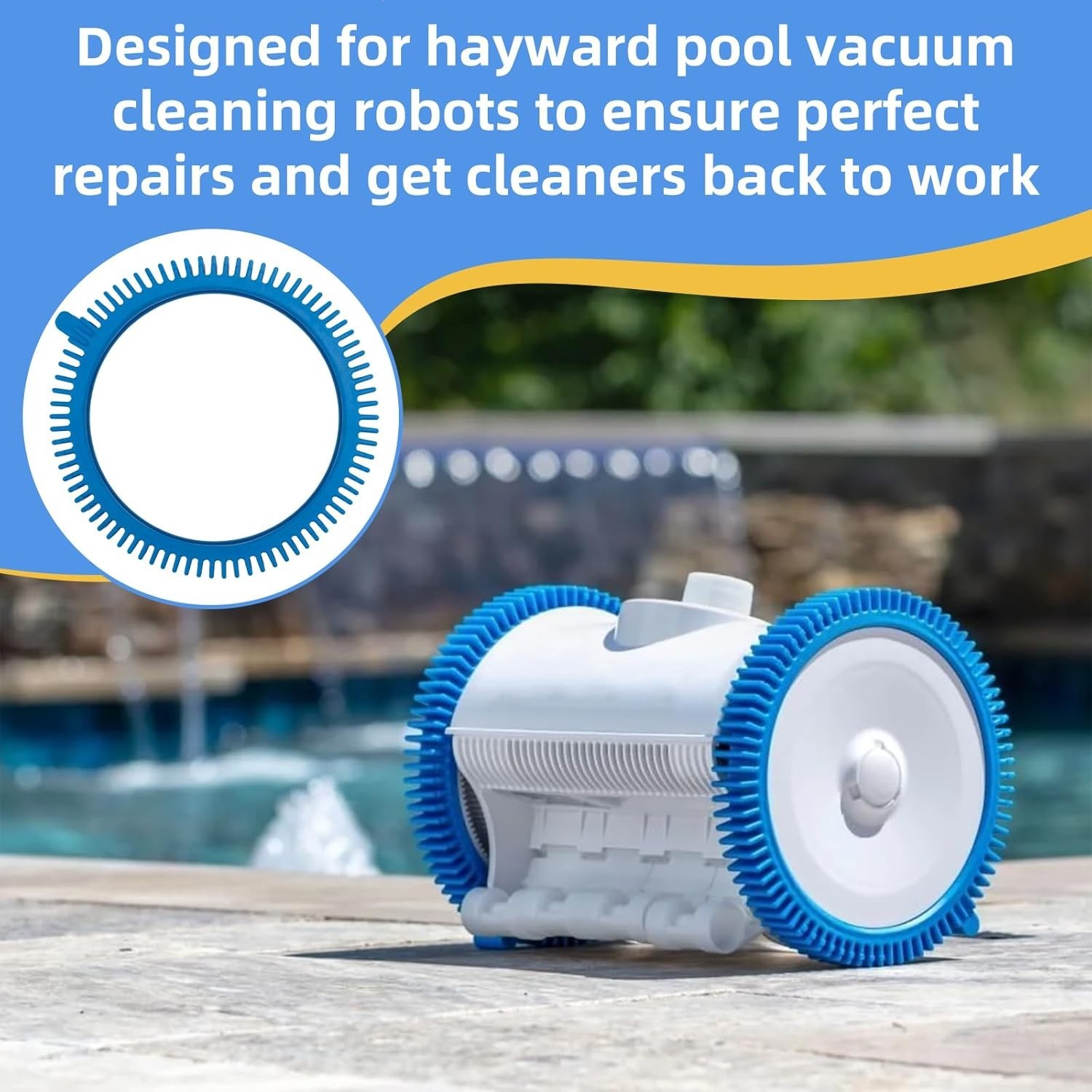 4 X Pool Cleaner Tires with Super Hump Compatible with Hayward Poolvergnuegen…