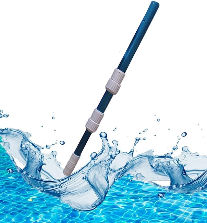Telescoping Pool Cleaner Kit: Vacuum, Rake, Brush & Chlorinator for Easy Use