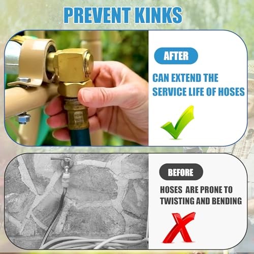 Garden Hose Swivel elbow Connector 90 Degree Solid Brass Pipe 1PC