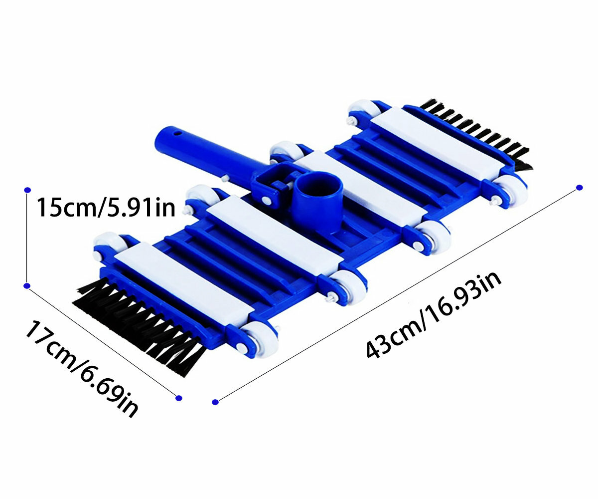 Swimming Pool Vacuum Head 14&Prime; Brushes Above Ground Sweeper Spa Cleaner Brush