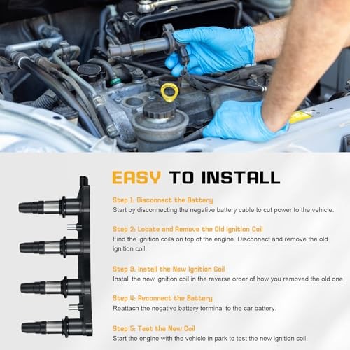 Ignition Coil Pack Replacement for L4 1.6 1.8 Chevy Cruze Aveo 5 Aveo5 Sonic