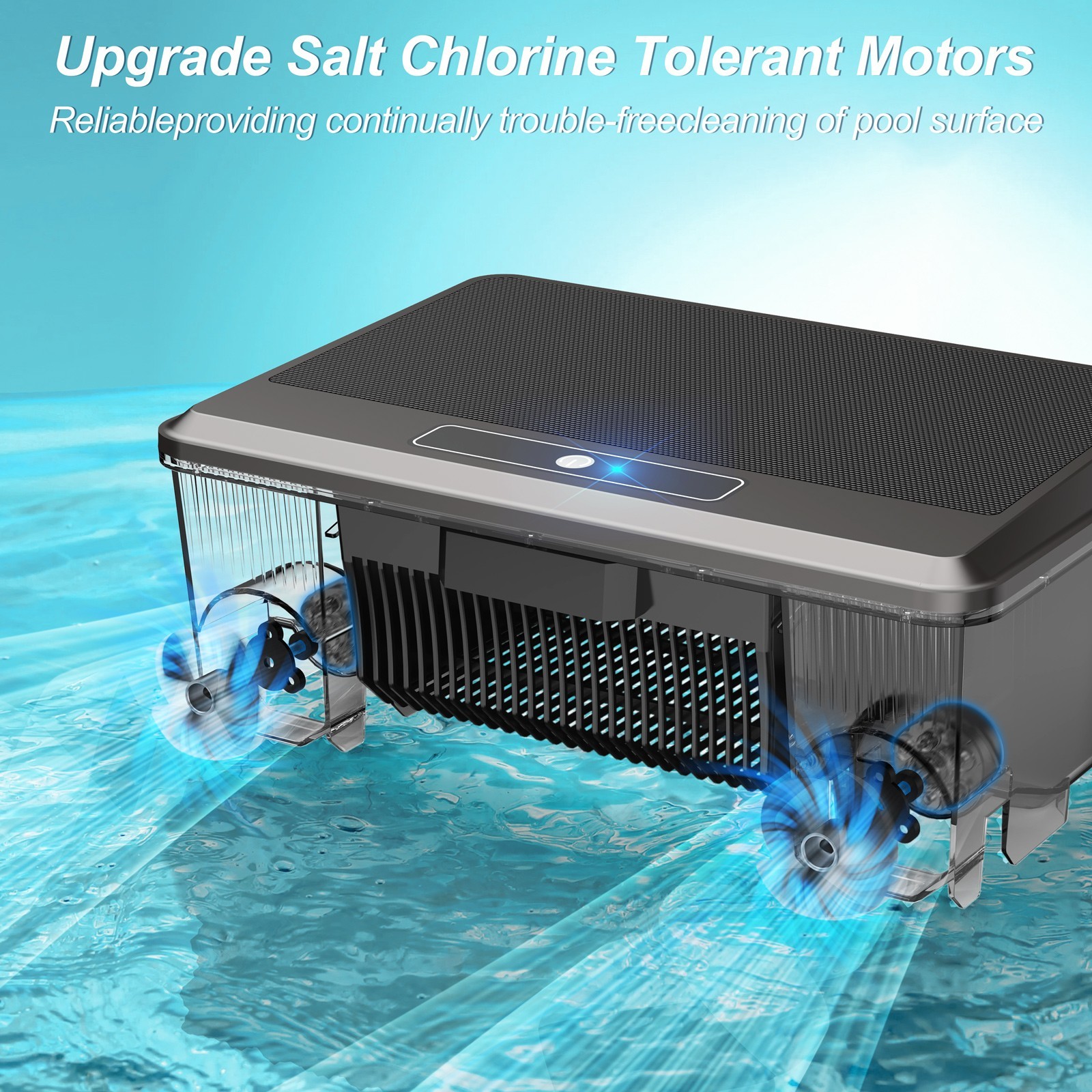 Robotic Pool Vacuum Cleaner, Solar Pool Skimmer for Inground Above Ground Pools