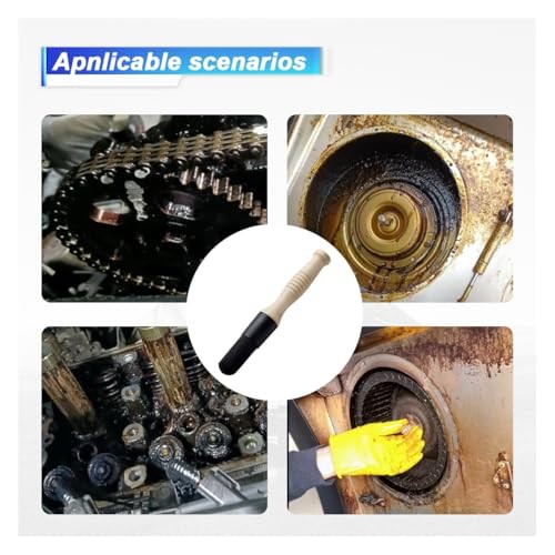 Car Parts Washer Brush, Bullet Head Parts Cleaning Brush for Beige/Black