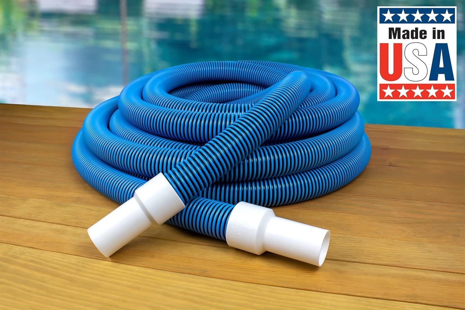 40 Ft Kink-Free Manual Pool Vacuum Hose for Inground & Above Ground Pools