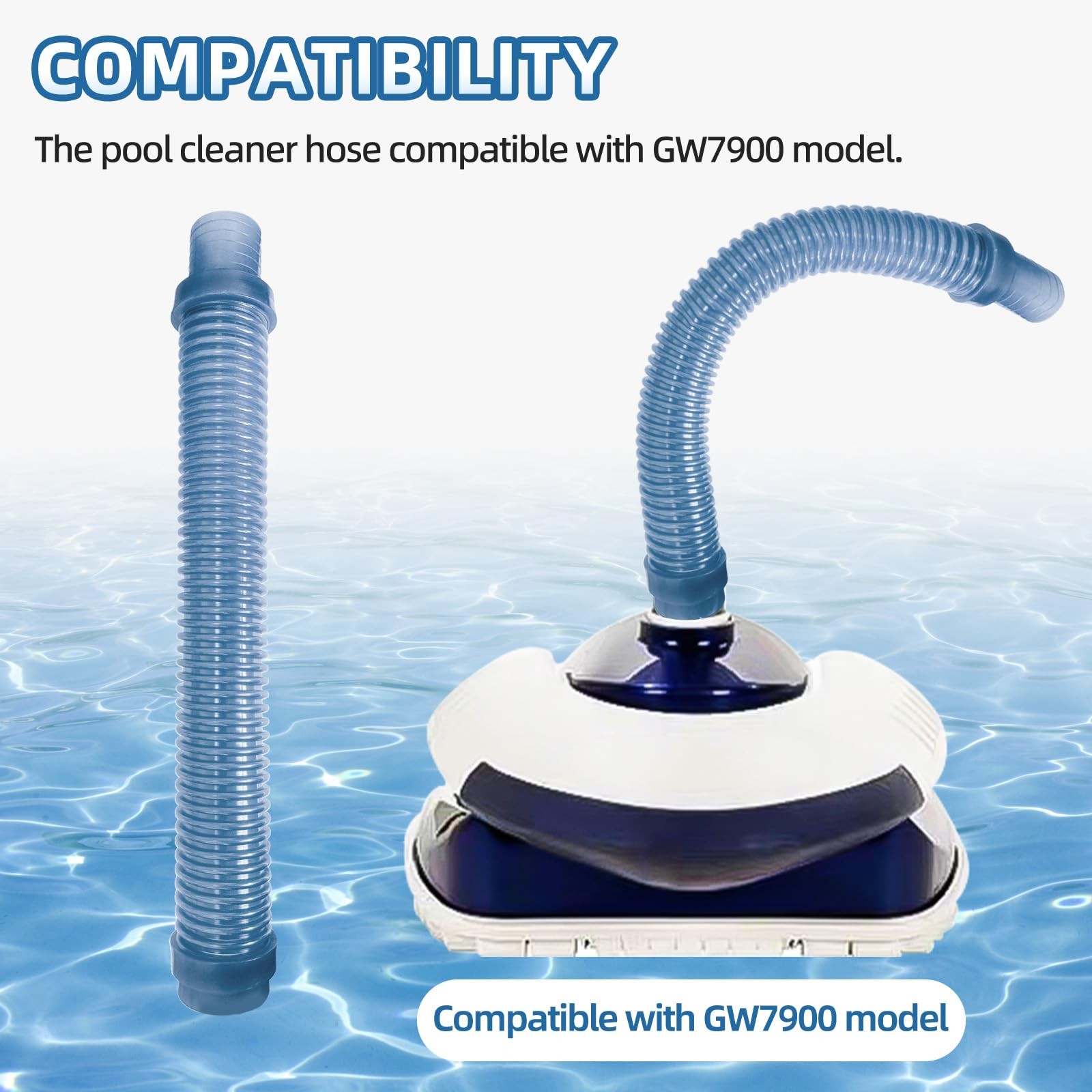 GW7911 Cleaner Leader Hose Short, for Pentair Kreepy Krauly SandShark GW 7900…