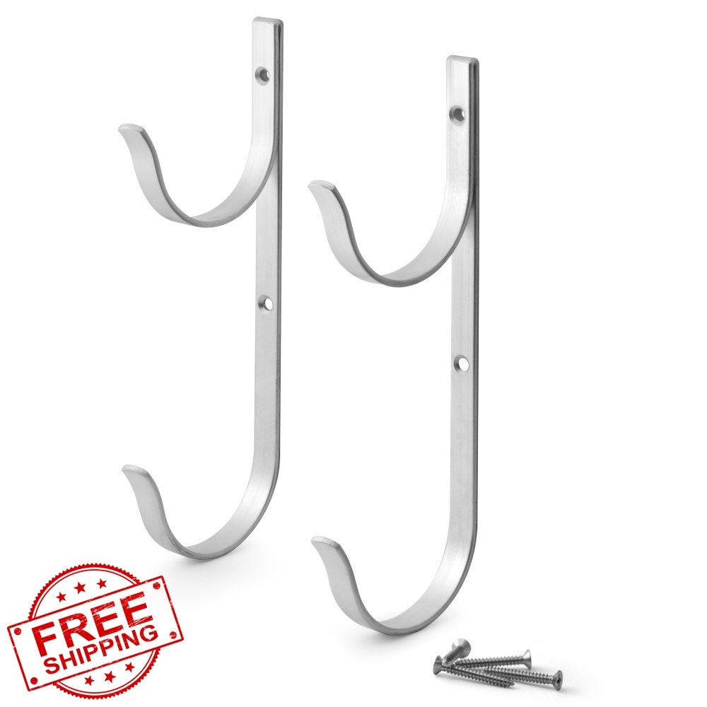 Aquatix Pro Pool Pole Hanger Silver Set 2