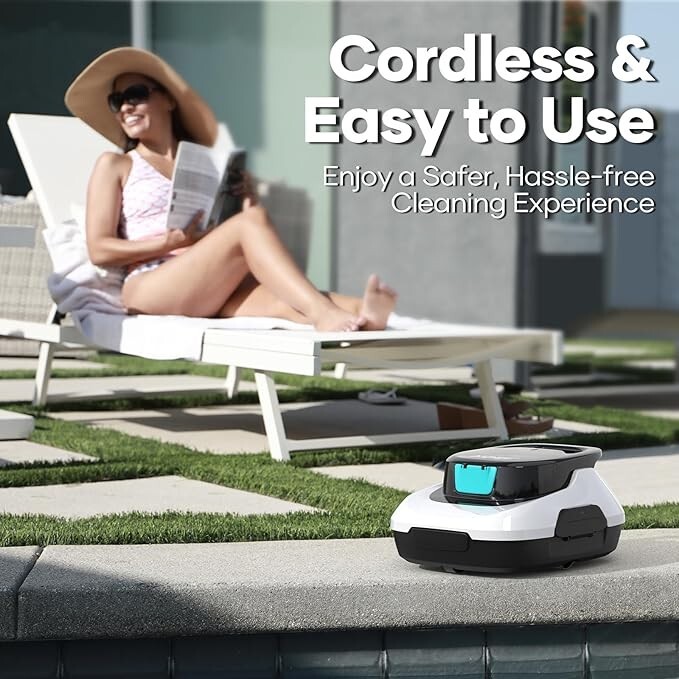 AIPER Pool Robotic Cleaner Cordless Pool Vacuum with Automatic Self-Parking