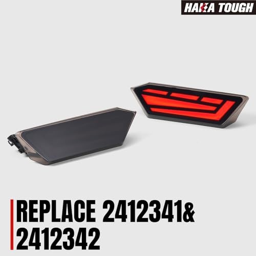 LED Tail Lights for Polaris RZR 900/1000 Accessories 2014-2019, Smoked Black