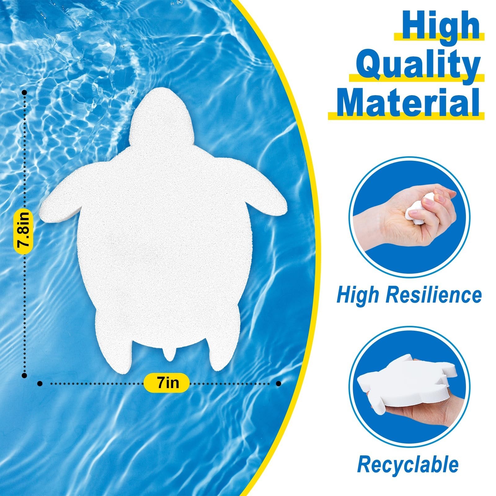 Hot Tub Scum Sponge 2 Pack, Pool Oil Absorber, Waterline Cleaner, White