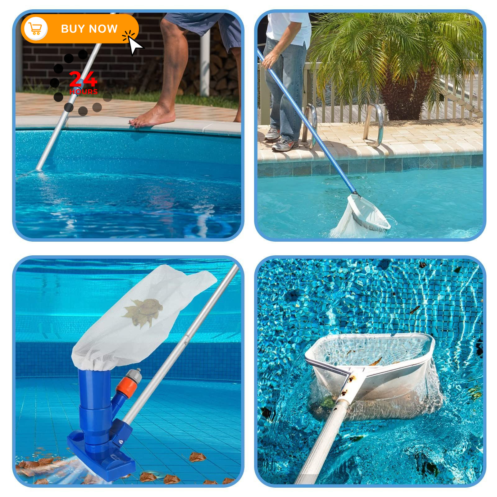 Thinp 6 Pack Pool Cleaner Net, 9 X 12.2 Inch Vacuum Fine Mesh…