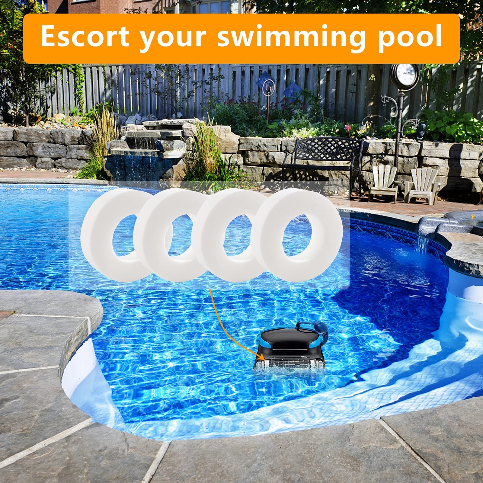 Robotic Pool Cleaner Climbing Rings Replacement Parts for M200/M400/M500 – 4 Pac
