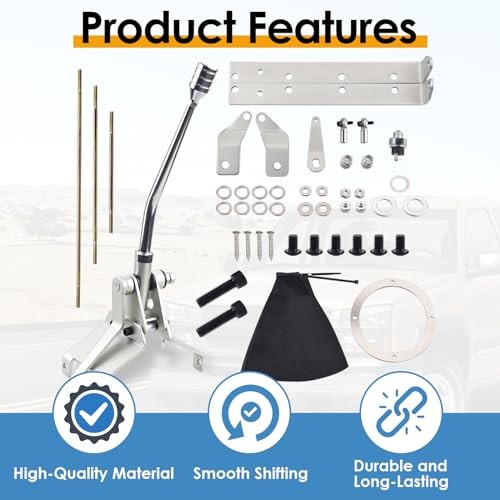 Transmission Shifter Set Turbo 350 Automatic Shifter Kit with 12&Prime; Stick, Fit
