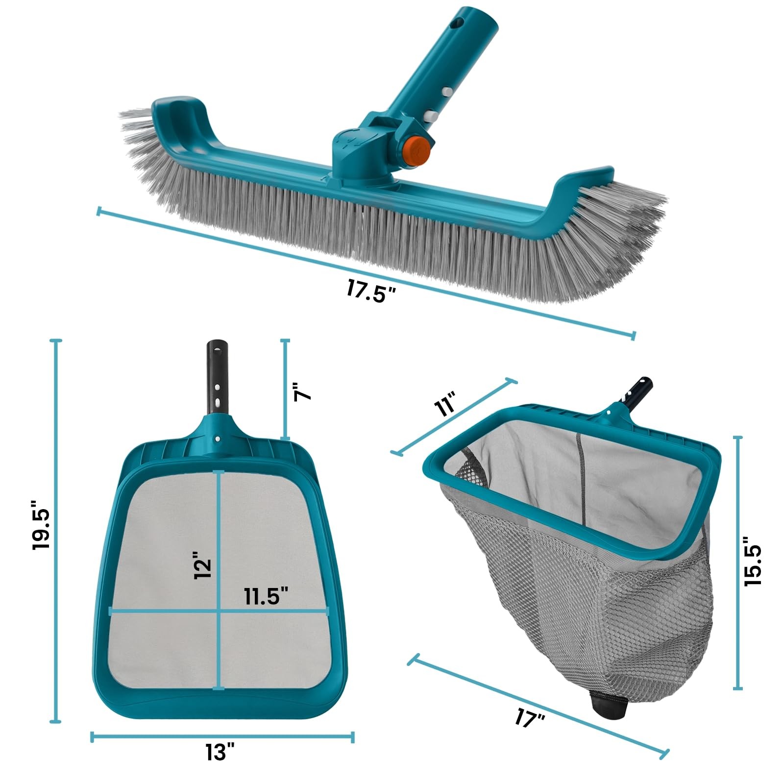 Economy Swimming Pool Cleaning Kit – Fine Mesh Deep Pool Rake & Leaf Skimmer …