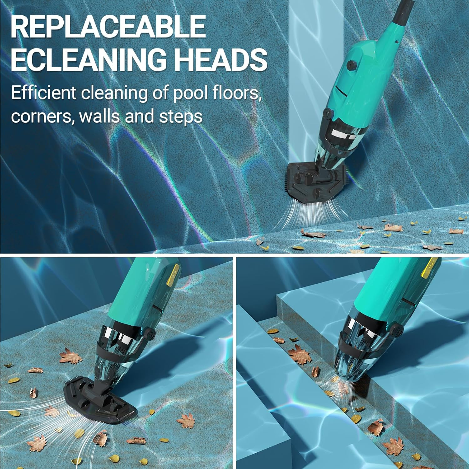 Cordless Handheld Pool Vacuum for above Ground Pool, 18GPM Powerful Suction/87”