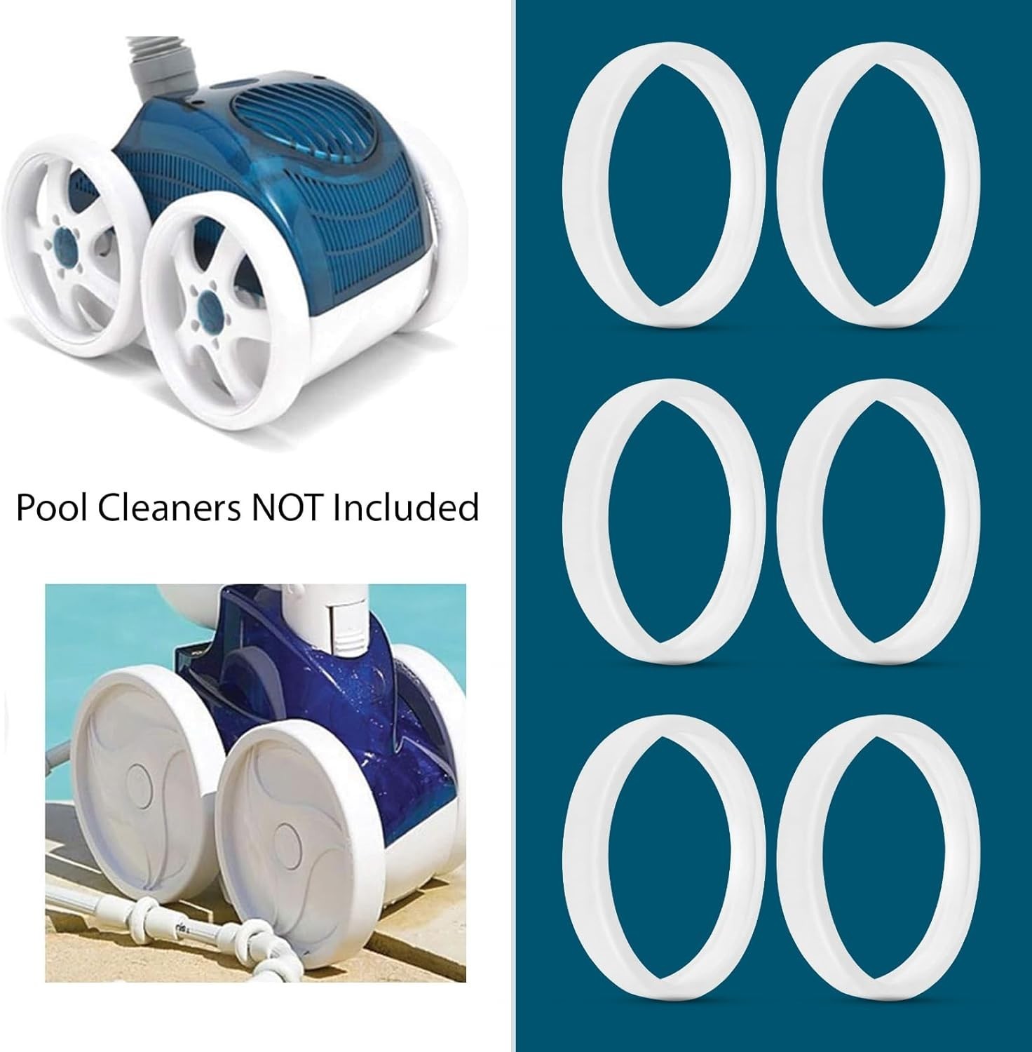 6-Pack The Exact Pool Cleaner Tire Replacement – Compatible with Polaris 180,…