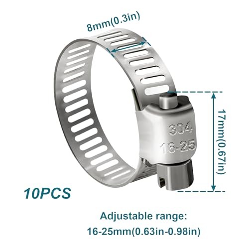 1/2 Inch ID Fuel Line, 10FT J30R7 NBR with 10 Clamps.